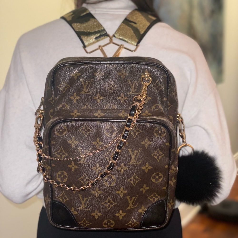 Authentic Louis Vuitton Amazone GM custom “backpack”